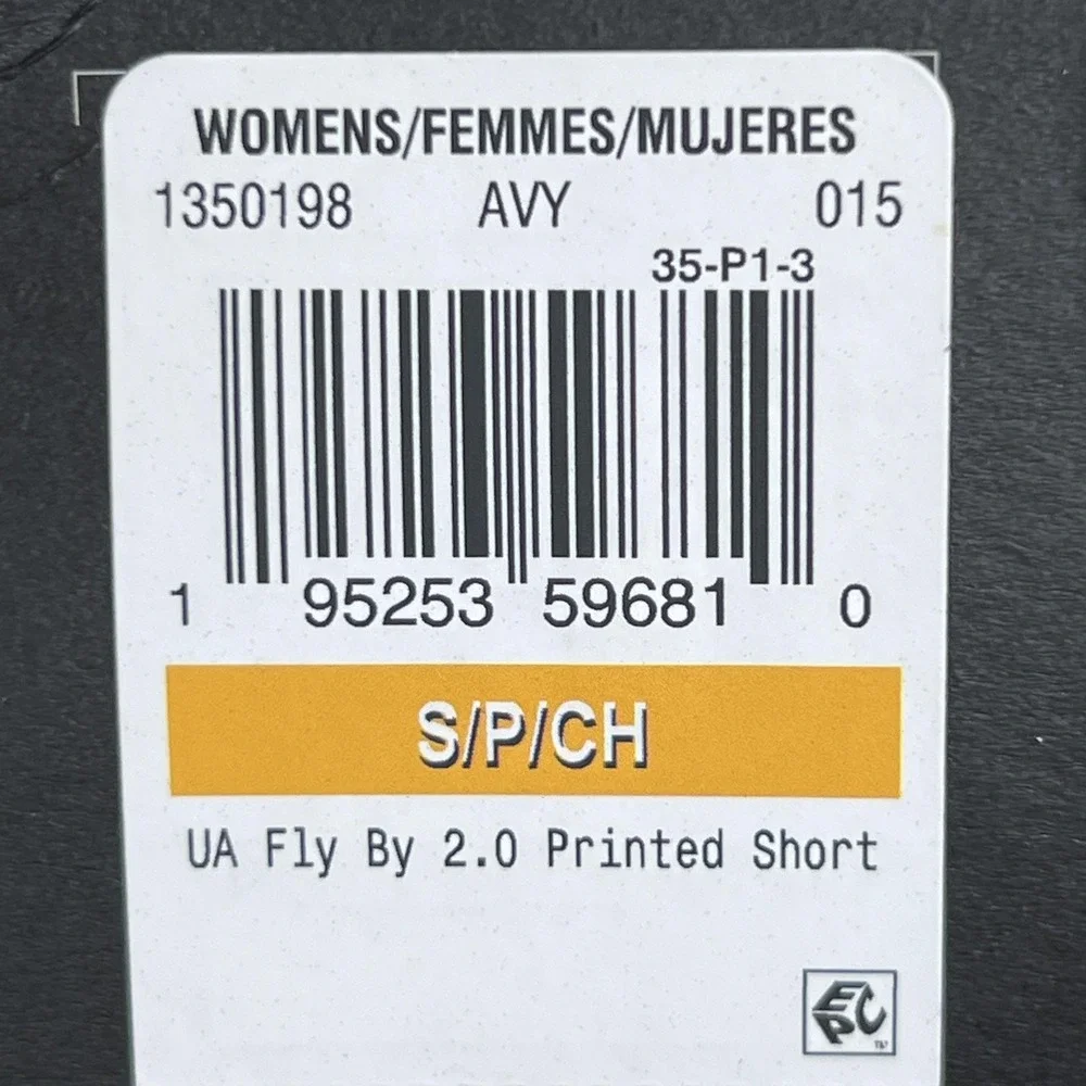 Under Armour Fly By 2.0 Printed Shorts Womens Small Black Running Training‎